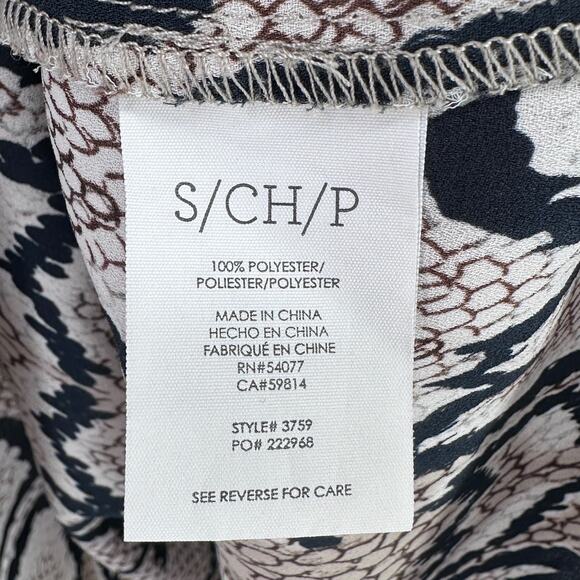 CAbi Serpentine Snake Print Pullover Blouse Shirt Womens Size Small Style 3759 - Picture 7 of 7